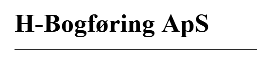 H-Bogføring ApS